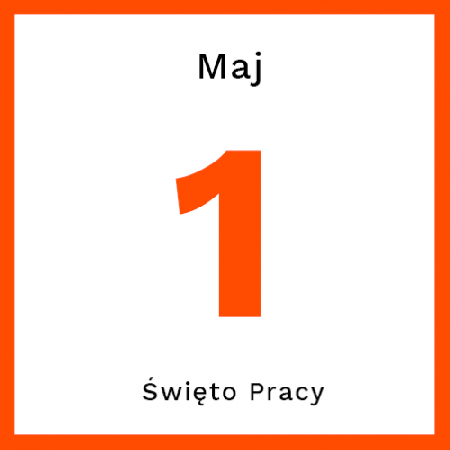 Kartka z kalendarza 1 Maj Święto Pracy
